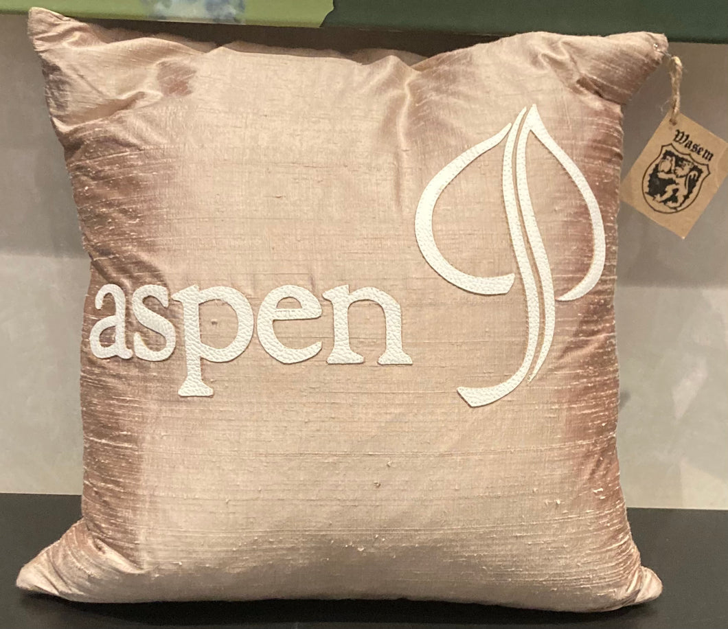 Aspen Silk Pillow W/leaf